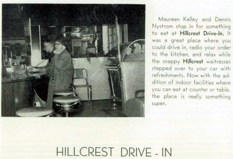 Hillcrest Drive-In (Hillcrest Family Restaurant) - 1958 Yearbook Ad
